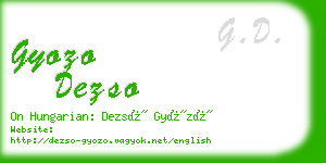 gyozo dezso business card
